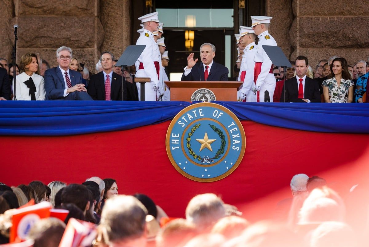 Gov. Greg Abbott says in inauguration speech…