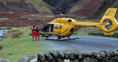 Glasgow hillwalker airlifted to hospital after falling into waterfall taking pictures at beauty spot
