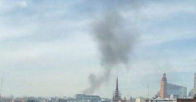 Huge plumes of black smoke fill sky as fire breaks out in London building