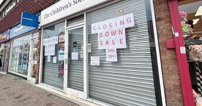 Sign confirms closure of Arnold children's charity shop