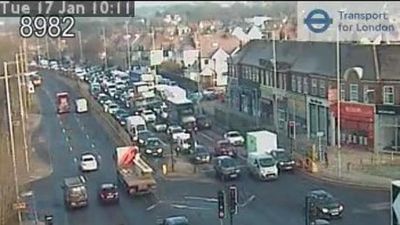 Burst water main brings Hendon to standstill in morning of London travel woe