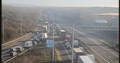 M4 traffic: Icicles above carriageway cause long delays near Bristol