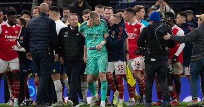 What Tottenham fan who kicked Aaron Ramsdale at Arsenal North London Derby did to avoid stewards