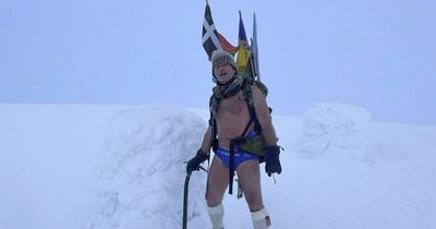 Speedo Mick makes it to the top of Ben Nevis in just his swimming trunks