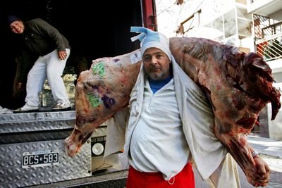 Beef relief -- Argentina stops butchers carrying half a cow