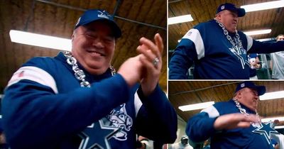 Mike McCarthy leads Dallas Cowboys' locker room party after Tampa Bay Buccaneers win