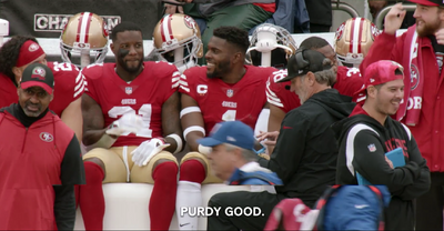 49ers DB Jimmie Ward unleashed an outstanding dad joke to praise QB Brock Purdy’s high step