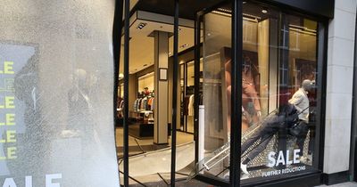 Pics show 'extensive damage' after thieves ram car into Hugo Boss store on Grafton Street