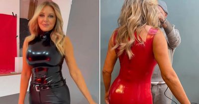 Carol Vorderman, 62, pours her curves into skin tight rubber dresses sending fans wild