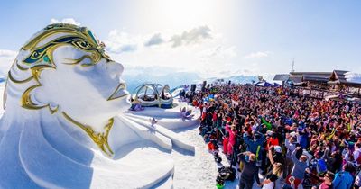 Inside the mega music festive held up a snowy mountain that 'feels like Disneyland'