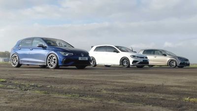 VW Golf R Drag Race Is A Clash Of Three Generations