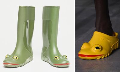 Hoppy feet: the nostalgic return of frog-faced wellies