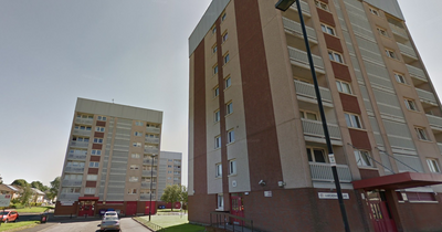 Man taken to hospital after fire breaks out in high-rise Knightswood flat