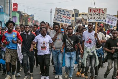 Tear gas fired at Congo protesters opposing foreign troops