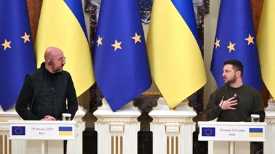 Tanks 'must be delivered' to Ukraine, EU's Charles Michel says after visit to Kyiv