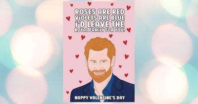 Prince Harry inspired Valentine's Day cards have gone on sale at Moonpig