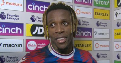 Wilfried Zaha's genuine reaction to Aaron Wan-Bissaka's crucial tackle speaks volumes