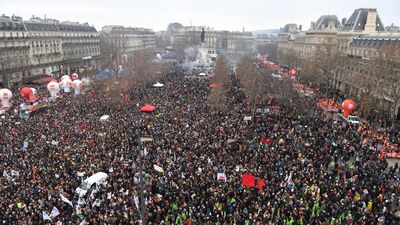 French unions hail massive turnout for protests against pension reform