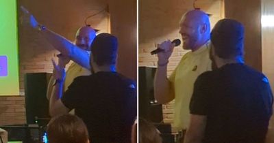 Tyson Fury sings karaoke with fans in Tenerife pub as Oleksandr Usyk talks stall