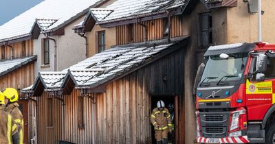 House fire in Scots town sees four children and two adults rushed to hospital