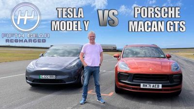 UPDATE: Tesla Model Y LR Is No Match For Porsche Macan GTS On Track