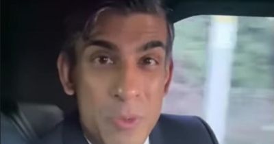 Police are 'looking into' video of Rishi Sunak not wearing seatbelt in back of moving car