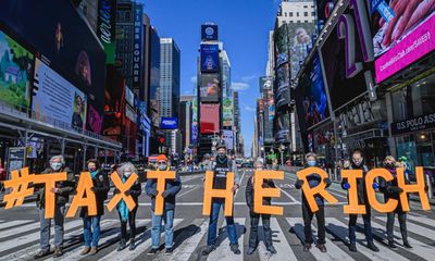 Tax the rich, urge protesters at New York City’s ‘Towers of Power’