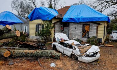 Weather tracker: winter warmth fuels tornadoes in US south-east