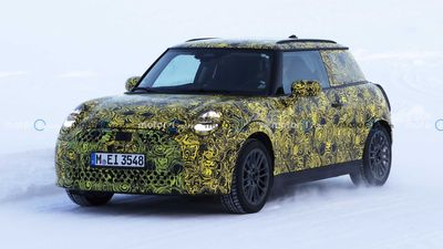 New Mini Hatch With Combustion Engine Spied Winter Testing In Sweden