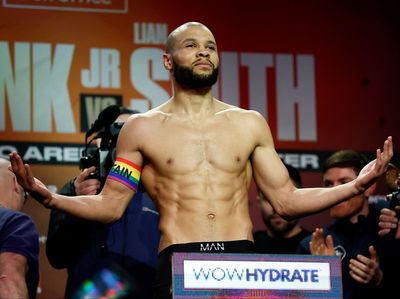 Chris Eubank Jr wears rainbow armband at weigh-in for Liam Smith fight