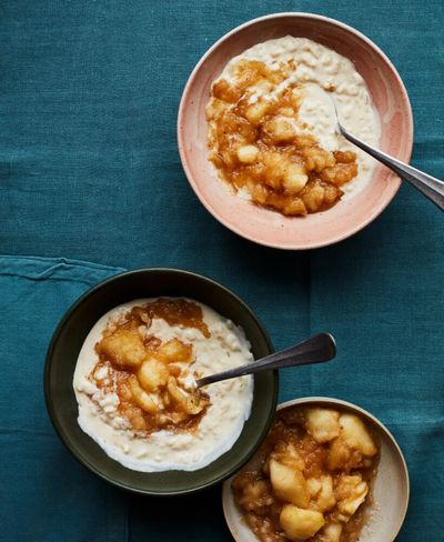 Ravneet Gill’s recipe for cold rice pudding with apples