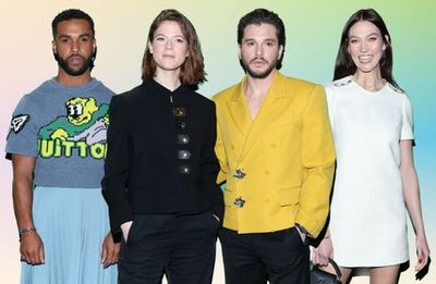 Kit Harrington, Rose Leslie and Rosalia light up Louis Vuitton’s menswear front row