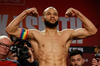 Chris Eubank Jr dons rainbow armband for Liam Smith weigh-in after rival’s apology for homophobic remarks