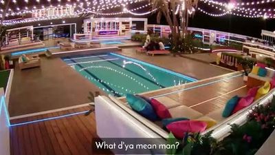 Love Island kicks off: Shaq and Kris get into heated row over Beer Pong kiss