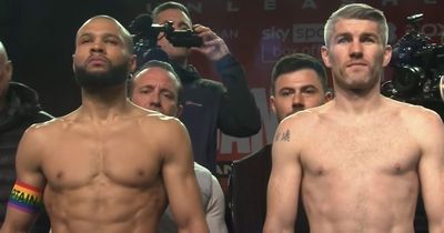 Chris Eubank Jr wears rainbow armband at weigh-in ahead of Liam Smith fight