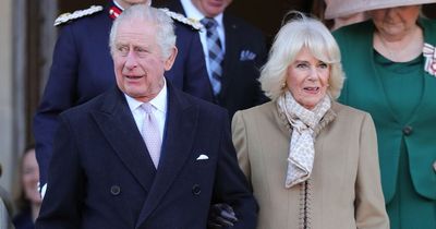 King Charles and Queen Camilla show rare display of affection on busy day of duties