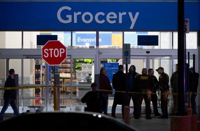 Gunman shot dead as he fired at police in the aisles of Walmart store in Indiana