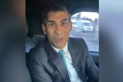 Rishi Sunak fined for not wearing seatbelt while filming social media clip