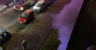 Terrified residents trapped in Glasgow flat after fire guts ground floor home