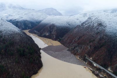 Sections of Balkan river become floating garbage dump