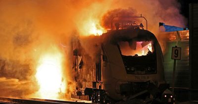 Driverless 'ghost train' set on fire then ‘run away' from police with nobody on board