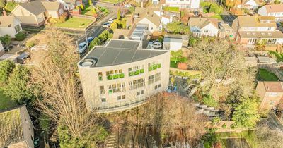 Quirky shaped hilltop home near Bristol with country views