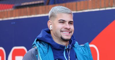 Bruno Guimaraes pictured arriving at Selhurst Park with Newcastle United squad