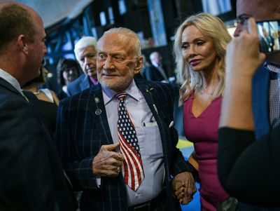 Buzz Aldrin, second man on the Moon, marries on 93rd birthday