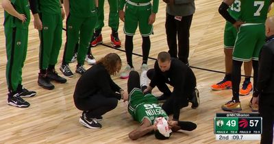 Marcus Smart carried off the court as Boston Celtics star suffers horror injury scare