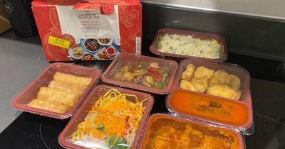 Mark's & Spencer's new £12 Chinese Favourites box compared with traditional takeaway