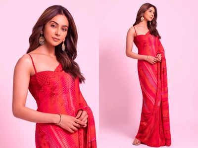 Guess the price of 'Chhatriwali' actress Rakul Preet Singh's shimmery pink sari