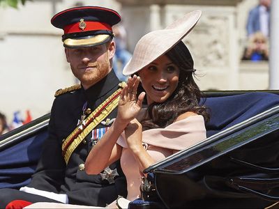 Prince Harry recalls ‘yawning silence’ that followed Meghan Markle’s joke after first Trooping the Colour
