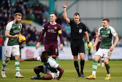 Hearts manager hits out at Lawrence Shankland red card as he backs striker to net 30
