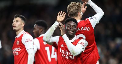 Bukayo Saka completes Sky Sports challenge as Arsenal ace scores wonderstrike against Man United